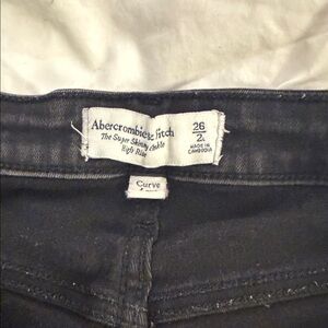 Abercrombie & Fitch Women's Black High Rise Jeans Curve